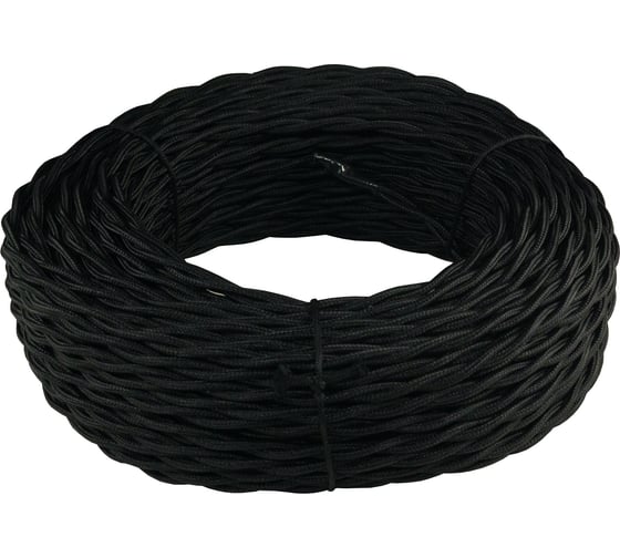 Витой ретро провод Retrika 2x2.5 черный, 20м RP-22508-20 1