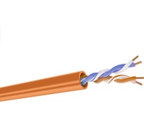 Кабель DATAREX категория 5е, 2 пары, u/utp, жила 0,51 +/- 0,01, lszh, нга-hf, оранжевый, коробка 500 м DR-140010