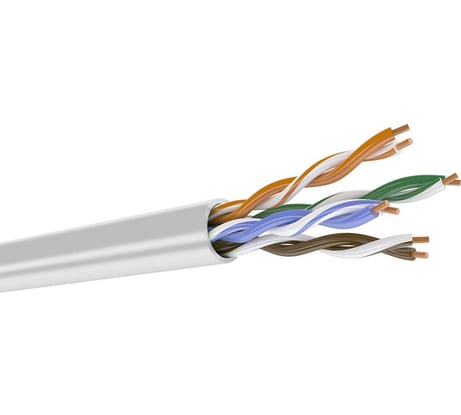 Кабель DATAREX категория 5е, 4 пары, u/utp, жила 0,51 +/- 0,01, pvcls, нга-lsltx, белый, коробка 305 м DR-140017