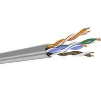 Патч-кабель DATAREX категории 5е, 4 пары, u/utp, 24awg, pvc, нга-ls, серый, коробка 305 м DR-143001