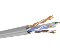 Патч-кабель DATAREX категории 6, 4 пары, u/utp, 23awg, pvc, нга-ls, серый, катушка 305 м DR-144001