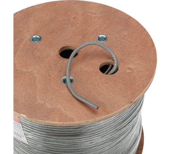 Кабель витая пара FTP REXANT CAT 6, ZH нг(А)-HF, 4PR, 23AWG серый, 305м 01-0167