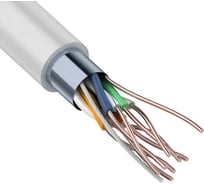 Кабель витая пара FTP REXANT CAT 5e, ZH нг(А)-HF, 4PR, 24AWG серый, 305 м 01-0169