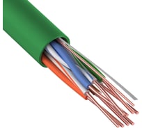 Кабель витая пара REXANT U/UTP CAT5e нг(А)-LSLTx 4x2х0,52мм 24AWG IN зеленый 305м 01-0061