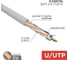 Кабель витая пара REXANT U/UTP, CAT 6, LSZH нг(А)-HF, 4PR, 23AWG, внутренний, серый, 305 м 01-0067 2