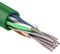Кабель витая пара REXANT U/UTP CAT6 нг(А)-LSLTx 4x2х0,575мм 23AWG IN зеленый 305м 01-0071