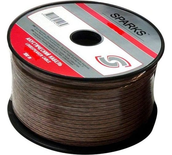 Акустический кабель SPARKS 2x2,5мм2 прозрачный, 100м SP2250