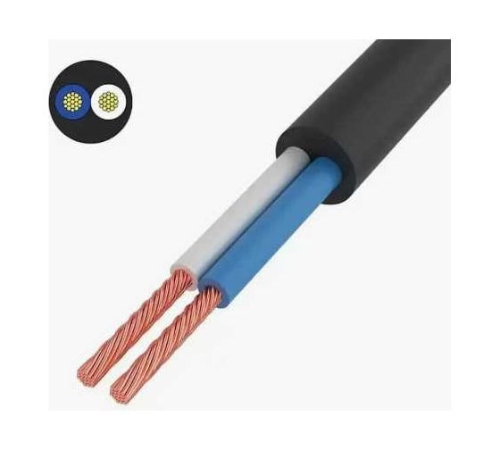 Провод Партнер-электро ПВСнгА-LS 2x1,5, ГОСТ, белый, 100м P021G-02N05MC-B100WT