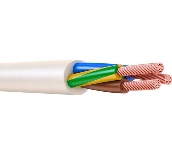 Провод Партнер-электро ПВСнгА-LS 3x1, ГОСТ, белый, 50м P021G-03NP04MC-B050WT