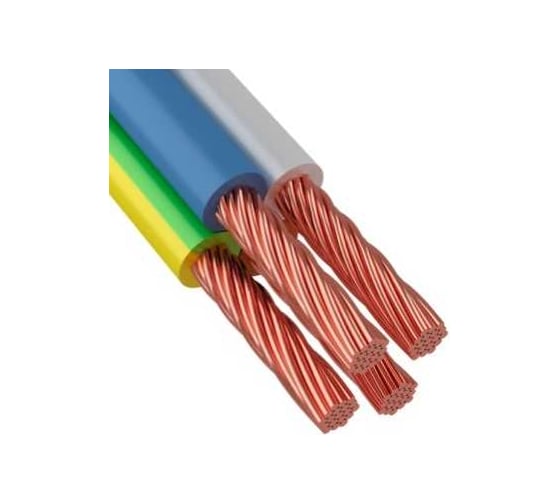 Провод Партнер-электро ПВСнгА-LS 4x0,75, ГОСТ, белый, 50м P021G-04NP03MC-B050WT
