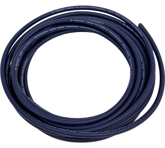 Профессиональный коаксиальный видео кабель PROCAST cable VCC 6/39/0,10.5 6mm, фиолетовый, 5 м НФ-00002073