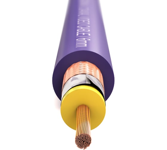 Профессиональный коаксиальный видео кабель PROCAST cable VCC 6/39/0,10.25 6mm, фиолетовый, 25 м НФ-00002076