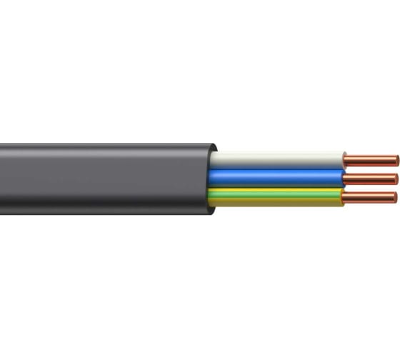 Силовой кабель Подольсккабель ВВГ-ПнгА 3x1,5 N,PE 20 метров ГОСТ 022900335-20 1