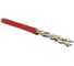 Кабель витая пара Hyperline UUTP4-C5E-P24-IN-PVC-RD-305 (305 м) неэкранированная U/UTP, категория 5e, 4 пары (24 AWG), многожильный (patсh), PVC, -20C – +75C, красный 236314 1