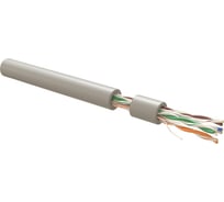 Кабель витая пара Hyperline UUTP4R-C6-S23-IN-LSLTX-GY-305 (305 м) неэкранированная U/UTP, категория 6, 4 пары (23 AWG), одножильный (solid), с разделителем, нг(А)-LSLTx, внутренний, серый 49