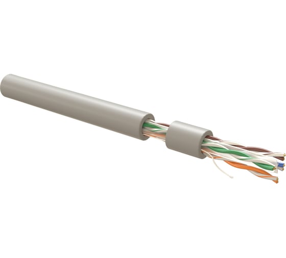 Кабель витая пара Hyperline UUTP4R-C6-S23-IN-LSLTX-GY-305 (305 м) неэкранированная U/UTP, категория 6, 4 пары (23 AWG), одножильный (solid), с разделителем, нг(А)-LSLTx, внутренний, серый 49