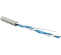 Кабель витая пара Hyperline UUTP1-C5-S24-IN-PVC-GY-500 (500 м) неэкранированная U/UTP, категория 5, 1 пара (24 AWG), одножильный (solid), PVC, –20C – +75C, серый 41482