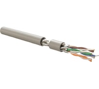 Кабель витая пара Hyperline UFTP4R-C6A-S23-IN-LSLTX-GY-305 (305 м) экранированная U/FTP, категория 6A, 4 пары (23 AWG), одножильный (solid), каждая пара в экране, без общего экрана, нг(А)-LSLTx, внутренний, –20C – +60C, серый 498434