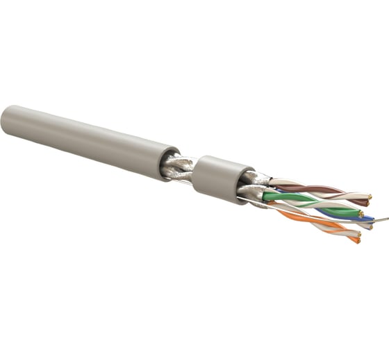 Кабель витая пара Hyperline UFTP4R-C6A-S23-IN-LSLTX-GY-305 (305 м) экранированная U/FTP, категория 6A, 4 пары (23 AWG), одножильный (solid), каждая пара в экране, без общего экрана, нг(А)-LSLTx, внутренний, –20C – +60C, серый 498434