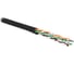 Кабель витая пара Hyperline UUTP4-C5E-P24-IN-PVC-BK-305 (305 м) неэкранированная U/UTP, категория 5e, 4 пары (24 AWG), многожильный (patсh), PVC, -20C – +75C, черный 236307 1