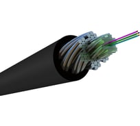 Волоконно-оптический кабель Hyperline FO-AWS2-IN/OUT-62-16-LSZH-BK 62.5/125 (OM1) многомодовый, 16 волокон, гибкий, бронированный, волокна в канате из стальных проволок, гелезаполненный, вну