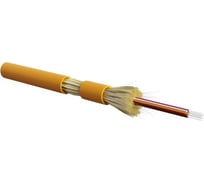 Волоконно-оптический кабель Hyperline FO-DT-IN-50-24-LSZH-OR 50/125 (OM2) многомодовый, 24 волокна, плотное буферное покрытие (tight buffer), для внутренней прокладки, LSZH, нг(А)-HF, -40C -