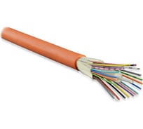 Волоконно-оптический кабель Hyperline FO-DT-IN-50-24-PVC-OR (FO-D-IN-50-24-FRPVC) 50/125 (OM2) многомодовый, 24 волокна, плотное буферное покрытие (tight buffer), для внутренней прокладки, P