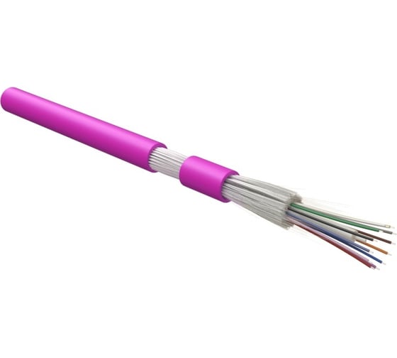 Волоконно-оптический кабель Hyperline FO-DT-IN-504-8-HFLTx-MG 50/125 (OM4) многомодовый, 8 волокон, плотное буферное покрытие (tight buffer), для внутренней прокладки, HFLTx, –40C – +70C, ма