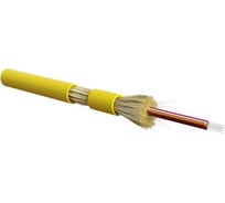Волоконно-оптический кабель Hyperline FO-DT-IN-9S-2-LSZH-YL 9/125 (SMF-28 Ultra) одномодовый, 2 волокна, плотное буферное покрытие (tight buffer) для внутренней прокладки, LSZH, нг(А)-HF, –4