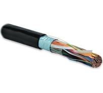 Кабель витая пара Hyperline FUTP50-C3-S24-OUT-PE-BK (FTP50-C3-SOLID-OUTDOOR) экранированная F/UTP, категория 3, 50 пар (24 AWG), одножильный (solid), экран-фольга, внешний, UV PE, -40C - +60