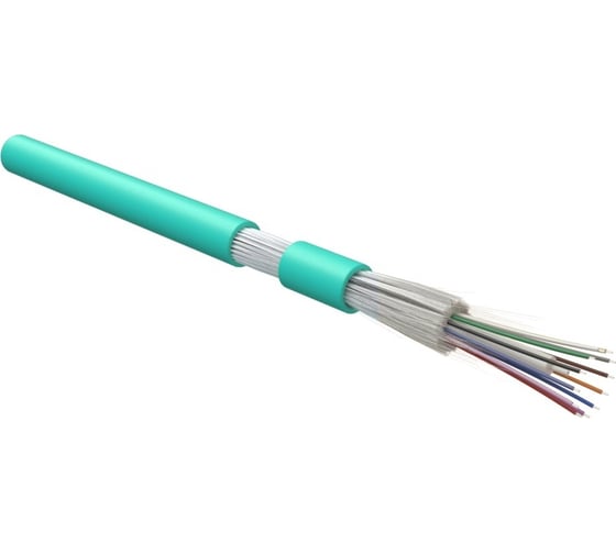 Волоконно-оптический кабель Hyperline FO-DT-IN-503-12-HFLTx-AQ 50/125 (OM3) многомодовый, 12 волокон, плотное буферное покрытие (tight buffer), для внутренней прокладки, HFLTx, –40C – +70C, 