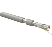 Кабель витая пара Hyperline FUTP4R-C6-S23-IN-LSLTX-GY-305 (305 м) экранированная F/UTP, категория 6, 4 пары (23 AWG), одножильный (solid), экран - фольга, нг(А)-LSLTx, внутренний, серый 4984
