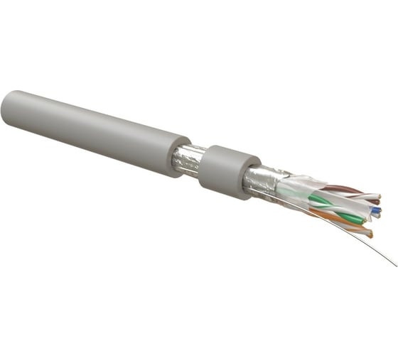 Кабель витая пара Hyperline FUTP4R-C6-S23-IN-LSLTX-GY-305 (305 м) экранированная F/UTP, категория 6, 4 пары (23 AWG), одножильный (solid), экран - фольга, нг(А)-LSLTx, внутренний, серый 4984