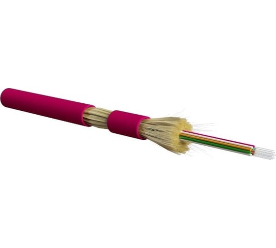 Волоконно-оптический кабель Hyperline FO-DT-IN-504-24-LSZH-MG 50/125 (OM4) многомодовый, 24 волокна, плотное буферное покрытие (tight buffer), для внутренней прокладки, LSZH, нг(А)-HF, -40C 