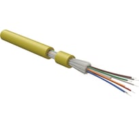 Волоконно-оптический кабель Hyperline FO-DT-IN-9S-8-FRHFLTx-YL 9/125 (SMF-28 Ultra) одномодовый, 8 волокон, плотное буферное покрытие (tight buffer) внутренний, FRHFLTx, –60C до +70C, желтый