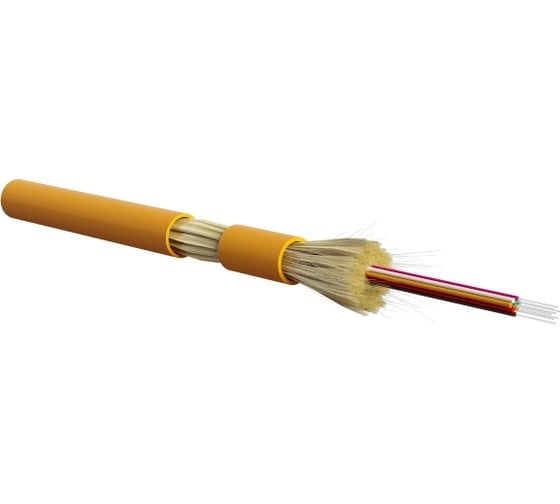 Волоконно-оптический кабель Hyperline FO-MC3-IN-50-12-LSZH-OR 50/125 (OM2) многомодовый, для патч-кордов и кабельных сборок с коннекторами MPO/MTP, 12 волокон, для внутренней прокладки, LSZH