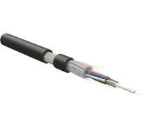 Волоконно-оптический кабель Hyperline FO-PDM-OUT-50-8-PE-BK 50/125 (OM2) многомодовый, 8 волокон, армированный стекловолокном, многомодульная конструкция (multi loose tube), самонесущий, для