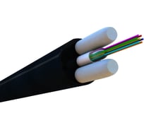 Волоконно-оптический кабель Hyperline FO-STFR-OUT-50-8-PE-BK 50/125 (OM2) многомодовый, 8 волокон, одномодульный, круглый, водоблокирующий гель, усиленный стеклопластиковыми стержнями, внешн