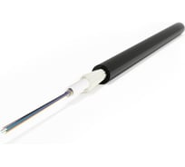 Волоконно-оптический кабель Hyperline FO-ST-OUT-62-4-PE-BK 62.5/125 (OM1) многомодовый, 4 волокна, армированный стекловолокном, волокна в оптическом модуле с гидрофобным гелем (loose tube), 