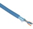 Экранированный кабель витая пара Hyperline FUTP4-C5E-P26-IN-PVC-BL-305 (305 м) F/UTP, категории 5e, 4 пары (26 AWG), многожильный (patch), экран - фольга, PVC, –20C – +75C, синий 236279 1