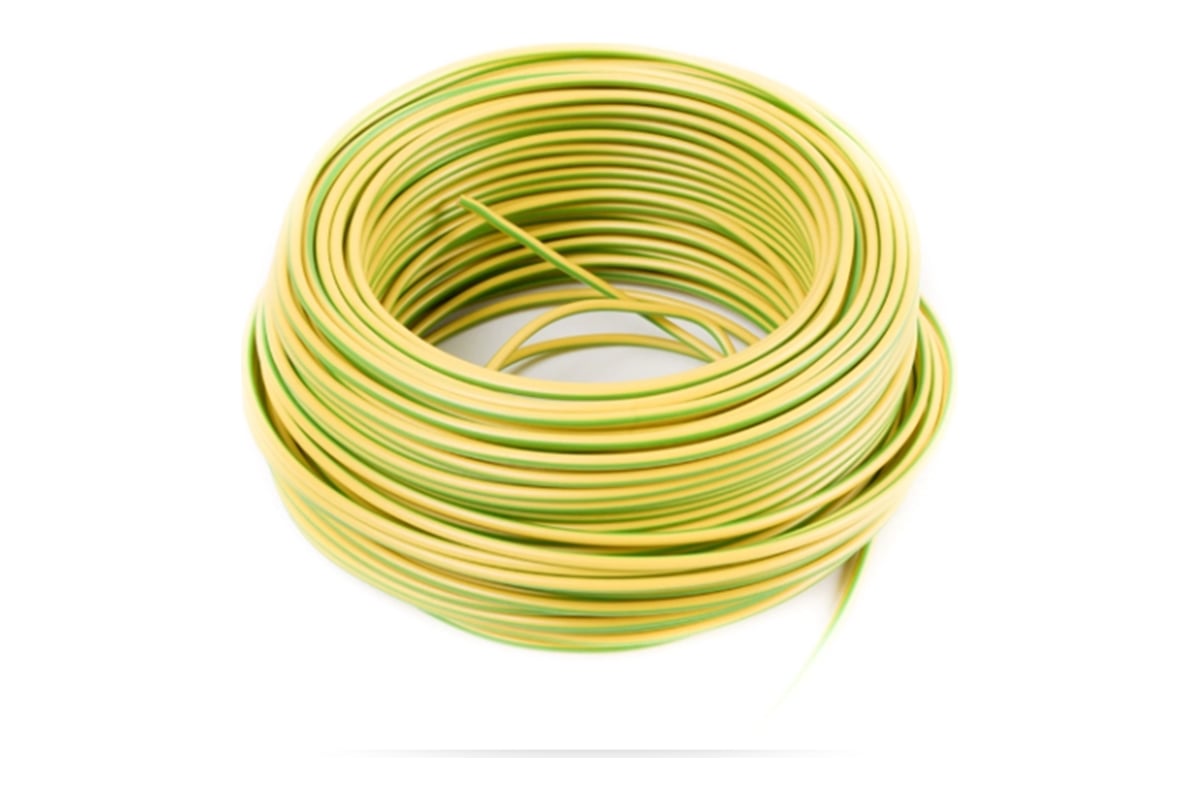 Одножильный провод Wurth желтый/зеленый 1,0Qмм, (бухта 50 м .