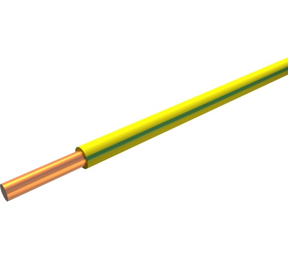 Провод iTOK ПуВнг(А)-LS 1x4 ГОСТ желто-зеленый (100 метров) i-KPP-PUVNG-LS-140-100-Y/G
