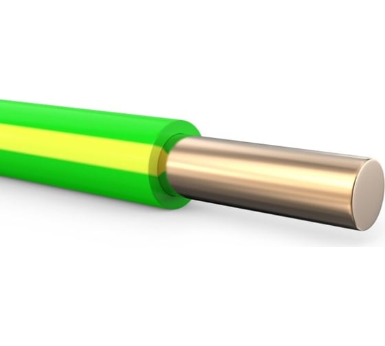 Провод iTOK ПуВнг(А)-LS 1x4 ГОСТ желто-зеленый (100 метров) i-KPP-PUVNG-LS-140-100-Y/G 1