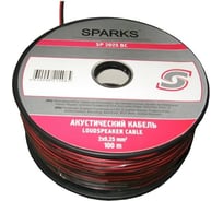 Акустический кабель 2х0,25мм2 красно-черный SPARKS SP2025BC