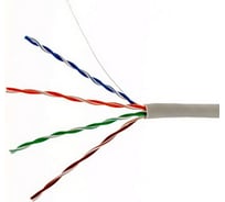 Кабель ULAN U/UTP 4 пары, 100МГц, одножильный, CCA омедненный алюминий, внутренний, PVC нг B, серый, 305м NETLAN UCA-UU004-PVC-GY