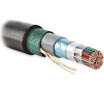 Экранированный кабель витая пара Hyperline FUTP10-C3-S24-ARM-OUT-PE-BK F/UTP, категория 3, 10 пар (24 AWG), одножильный (solid), бронированный, для внешней прокладки, PE, черный 53889