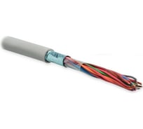Экранированный кабель витая пара Hyperline FUTP10-C3-S24-IN-LSZH-GY F/UTP, категория 3, 10 пар (24 AWG), одножильный (solid), экран - фольга, LSZH нг(А)-HF, –20C - +60C, серый 46334