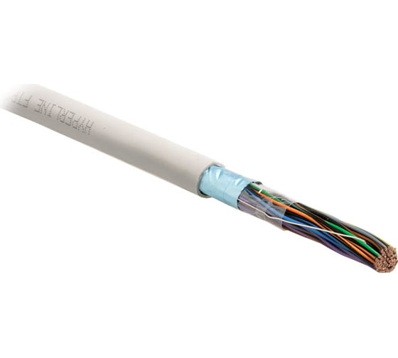 Экранированный кабель витая пара Hyperline FUTP25-C3-S24-IN-LSZH-GY F/UTP, категория 3, 25 пар (24 AWG), одножильный (solid), экран - фольга, LSZH нг(А)-HF, –20C - +60C, серый 46165