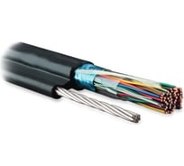 Экранированный кабель витая пара Hyperline FUTP25-C3-S24-SW-OUT-PE-BK F/UTP, категория 3, 25 пар (24 AWG), одножильный (solid), экран - фольга, с металлическим тросом, внешний, UV PE, -40C –