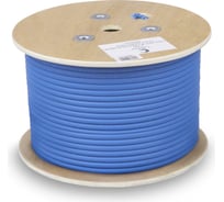 Кабель экранированная витая пара SSTP (S/FTP) Cabeus категория 8 (40G, 2000 MHz), 4 пары (23 AWG), LSZH, нг(А)-HF, (100 м) SSTP-4P-Cat.8-SOLID-IN-LSZH-BL-100